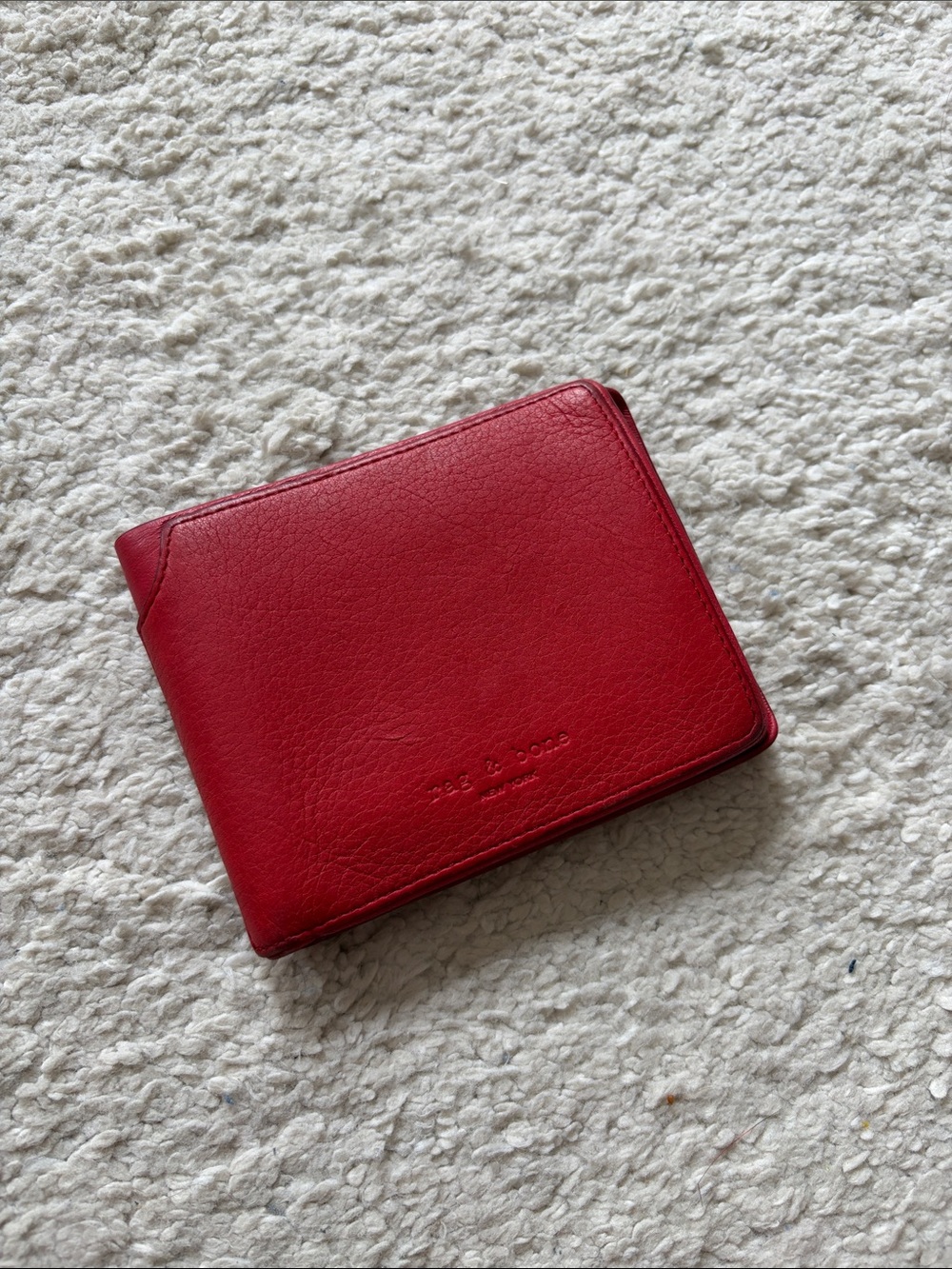 rag & bone Red Leather Card & Key Holder